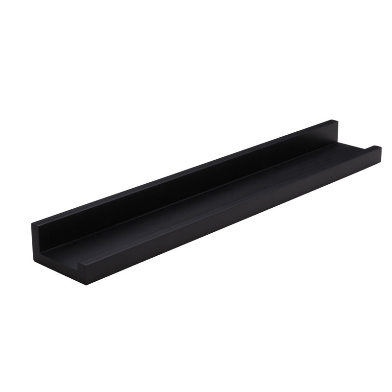 MELANNCO Picture Ledge Wall Shelf, 2" H x 18" W x 4" D, Black