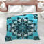 Édredon géométrique bleu Mandala-127458778