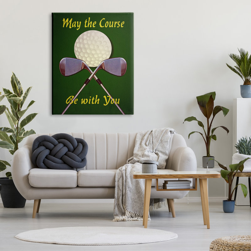 Que le parcours soit avec vous – Club de golf Fun Sports, H 48 po x l 36 po x P 1,7 po