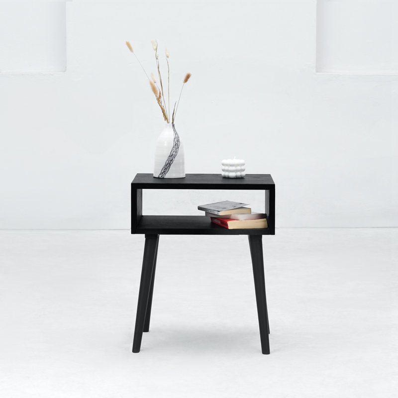  Table de chevet Zoe, Noir brûlé