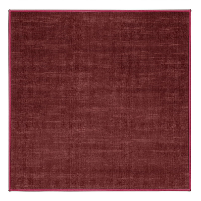 Tapis rouge uni lavable à la machine