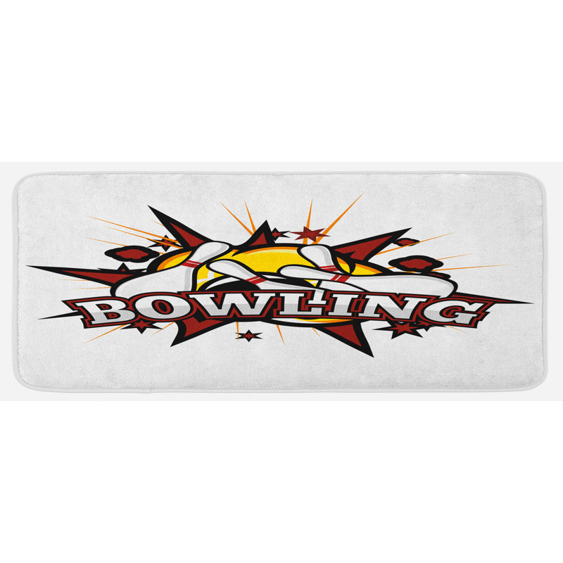 Motif de cuisine à motif de comic comic avec effets de blocage, tapis de cuisine de style livre
