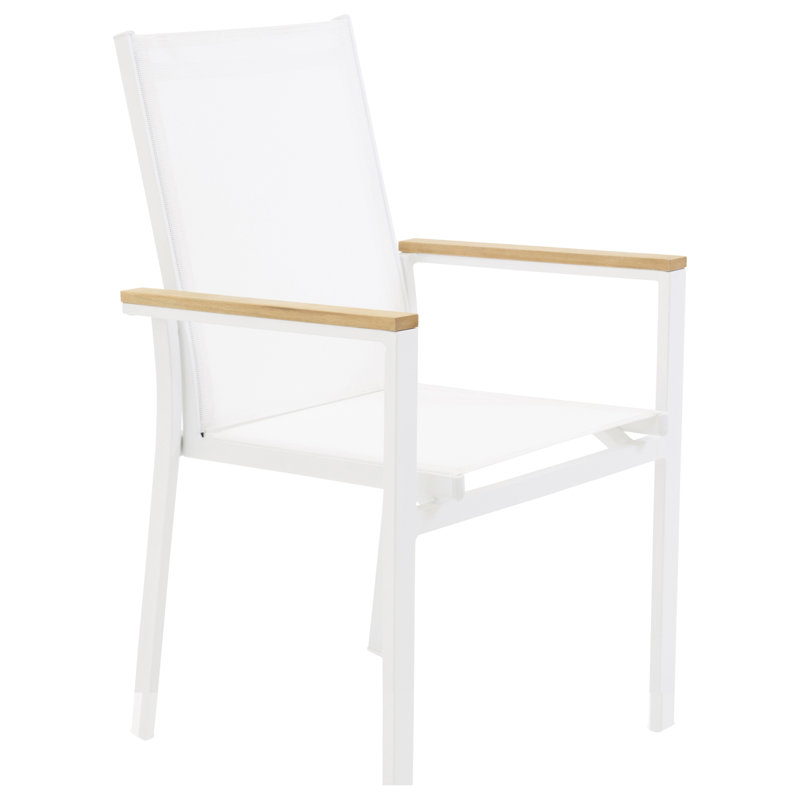 Deandre Stacking Patio Dining Armchair with Cushion