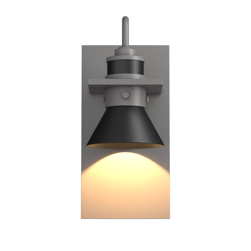 Erlenmeyer 1 - Bulb Outdoor Barn Light, Coastal Black, Coastal Burnished Steel