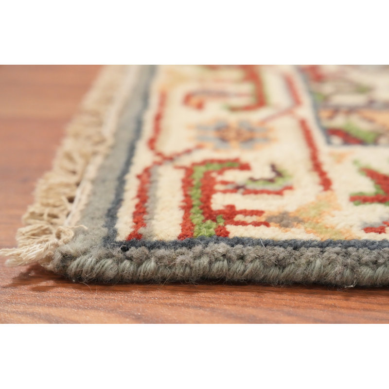 Tapis gris fait à la main pour vestibule 2x3