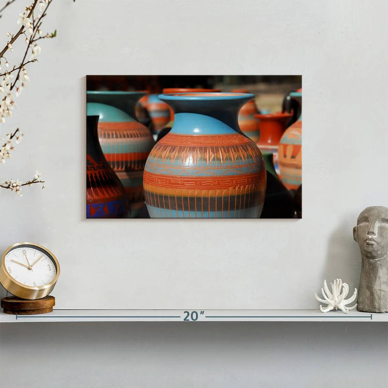Senne Native American Pottery, 8" H x 12" W
