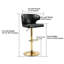 Ensemble de 4 tabourets de bar pivotants réglables en hauteur Classic-130042099-130042105