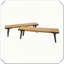 Ensemble de 2 bancs Pratique, durable, élégant, fonctionnel, compact, confortable, élégant et chic