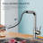Pull Down Single Handle Kitchen Faucet With Deck Plate, Handles and Supply Lines-73212063