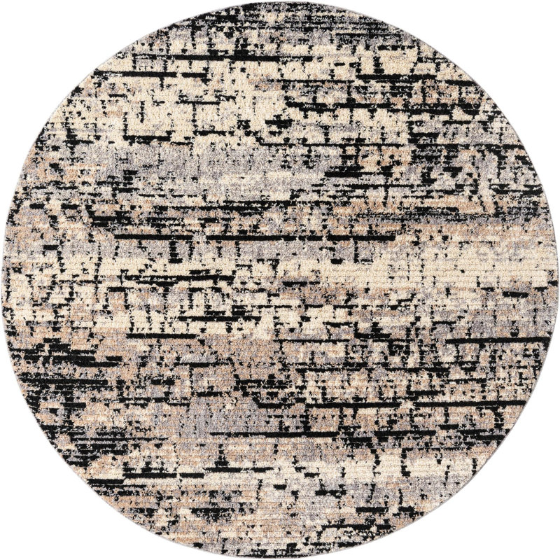 Tucson Abstract Indoor Rug, Round 7'