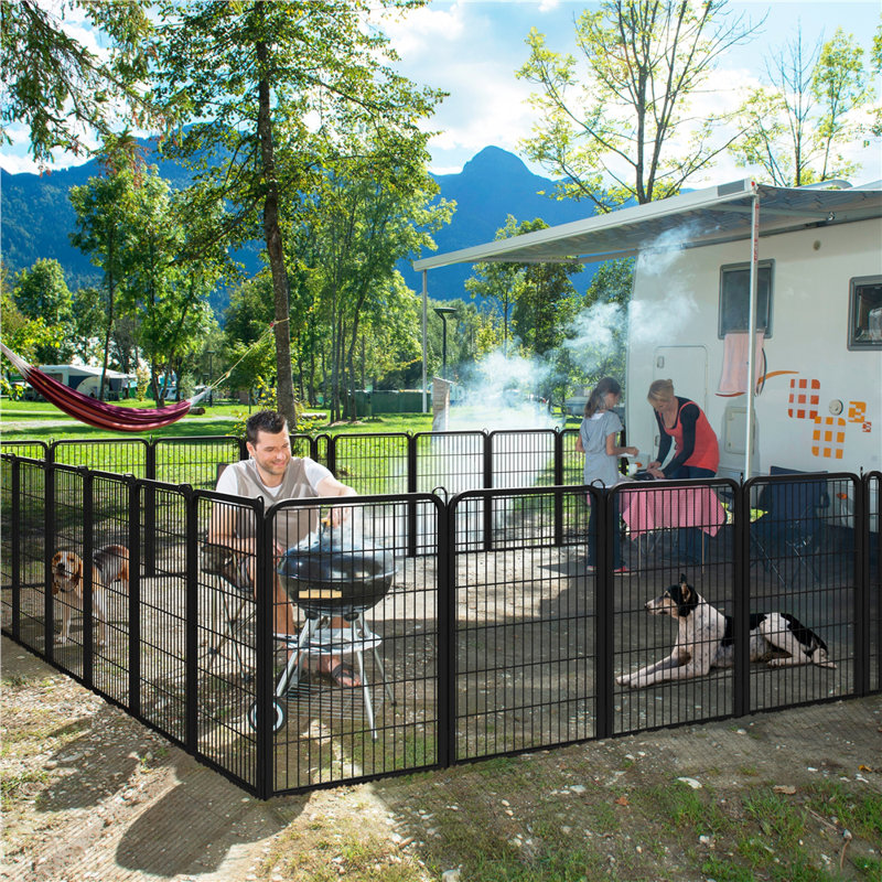 Metal Pet Barrier, 100cm H x 140cm W x 140cm D