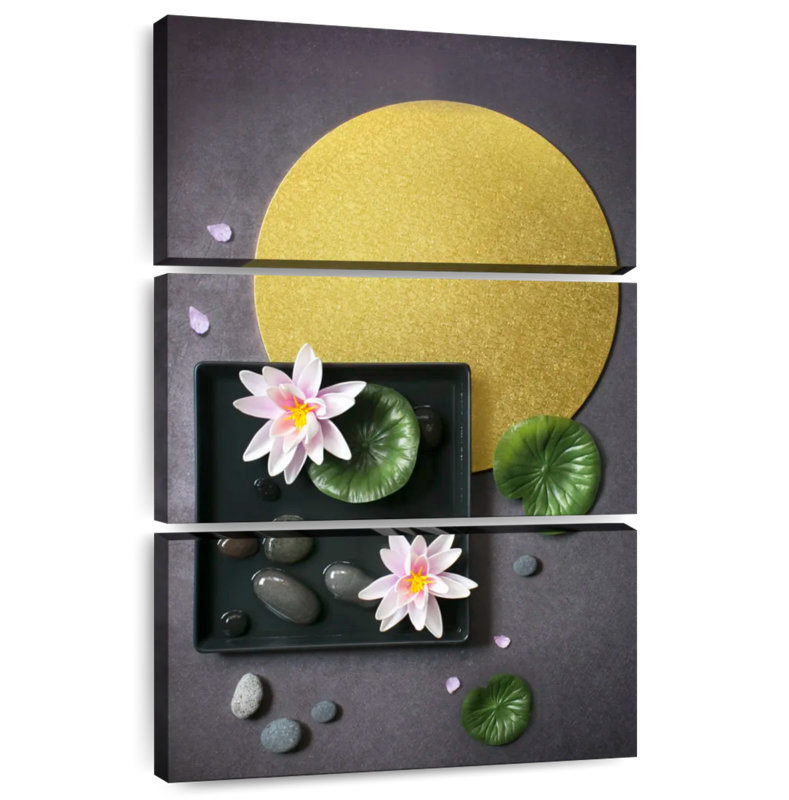 Kerrick Spa Zen Water Lilies, 50" H x 32" W