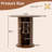 31.5” Round Dining Table For 2,Kitchen & Dining Room Small Circle Dinner Table With Storage Shelf&Fluted Door For Kitchen Living Room,Walnut-1006588853