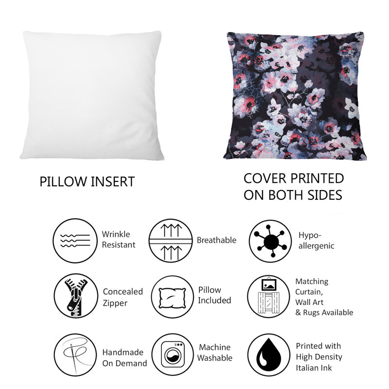 Floral Throw Pillow