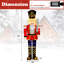 1 PCS 5 FT Lighted Nutcracker Soldier Outdoor Christmas Decoration with Glitter Sword-810835393