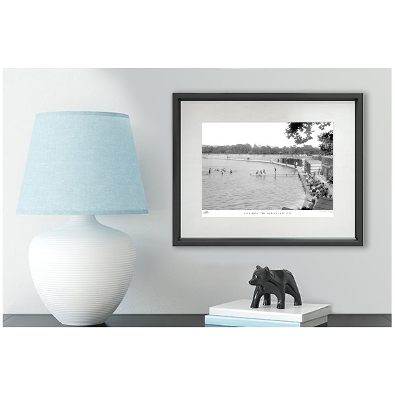 Clevedon, The Marine Lake 1929 - Single Picture Frame Print, 28cm H X 36cm W x 2cm D