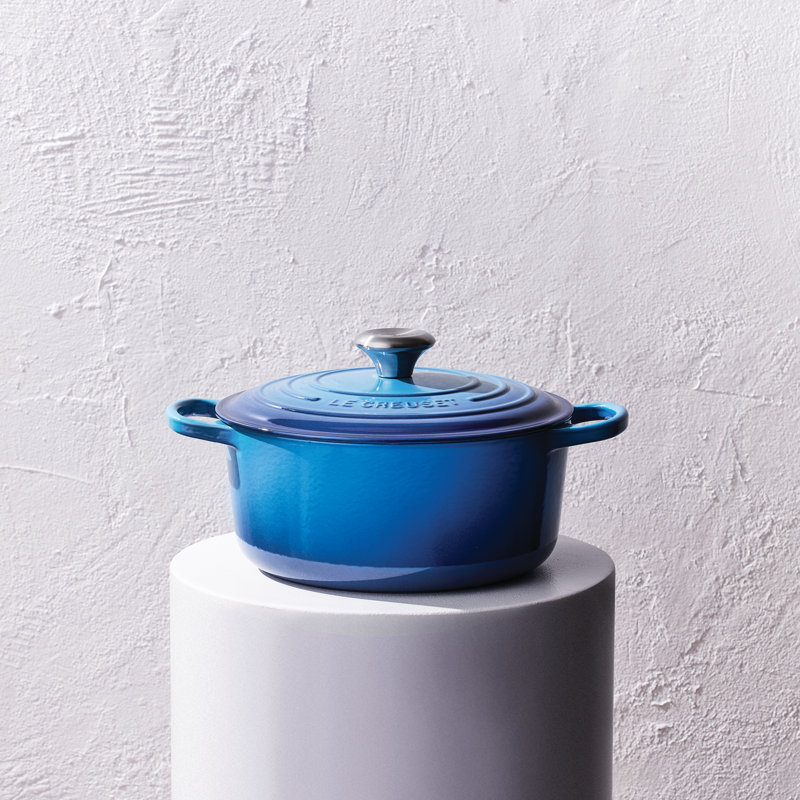 Le Creuset Cast Iron Round Casserole, Azure, 28cm / 6.7L