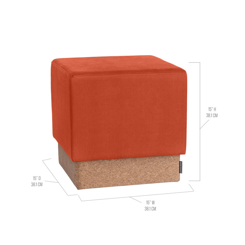 The Vineyard Cork Storage Ottoman, Burnt Sienna