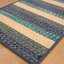 Tapis carré / extérieur en polypropylène tissé à la machine rayé gris / bleu / beige Korvin-1535915074