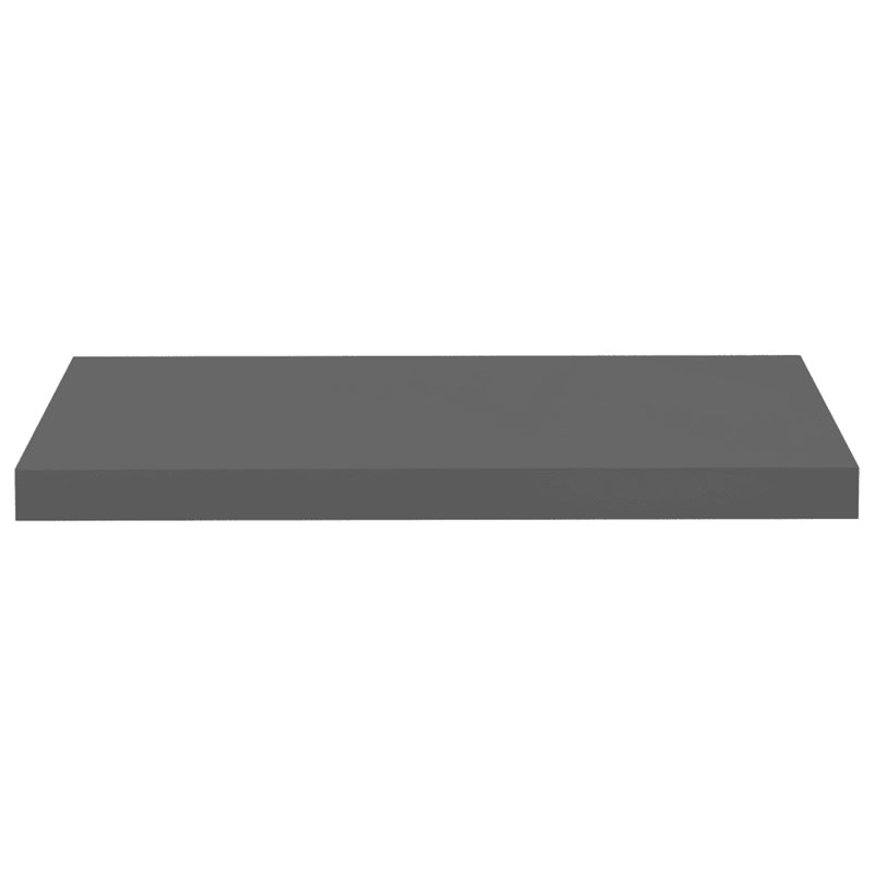 Arsis 4 Piece Metal Floating Shelf, 3.8cm H x 23cm W x 50cm D, High Gloss Grey