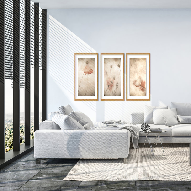 Nature Inspired Swaying Gentle In The Breeze Triptych