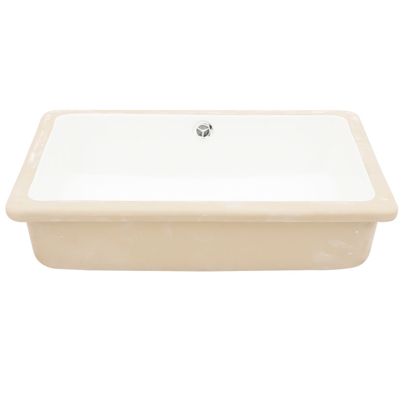 Lucilla 18"X12" Rectangular Ceramic Undermount Bathroom Sink With Overflow - Elegant Design, Smooth Surface For Renovation White Modern Classic Style, Acid Resistance Restroom