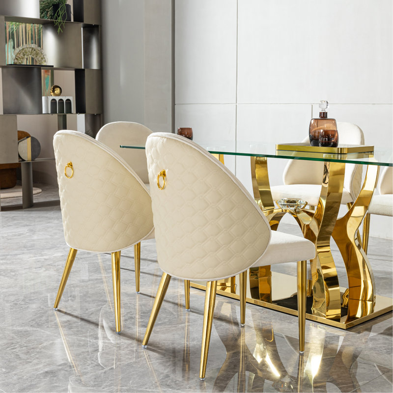 Chaise de salle à manger en acier inoxydable