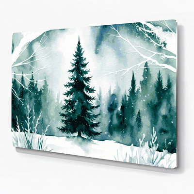 Christmas Minimalist Christmas Blue Metal Wall Art