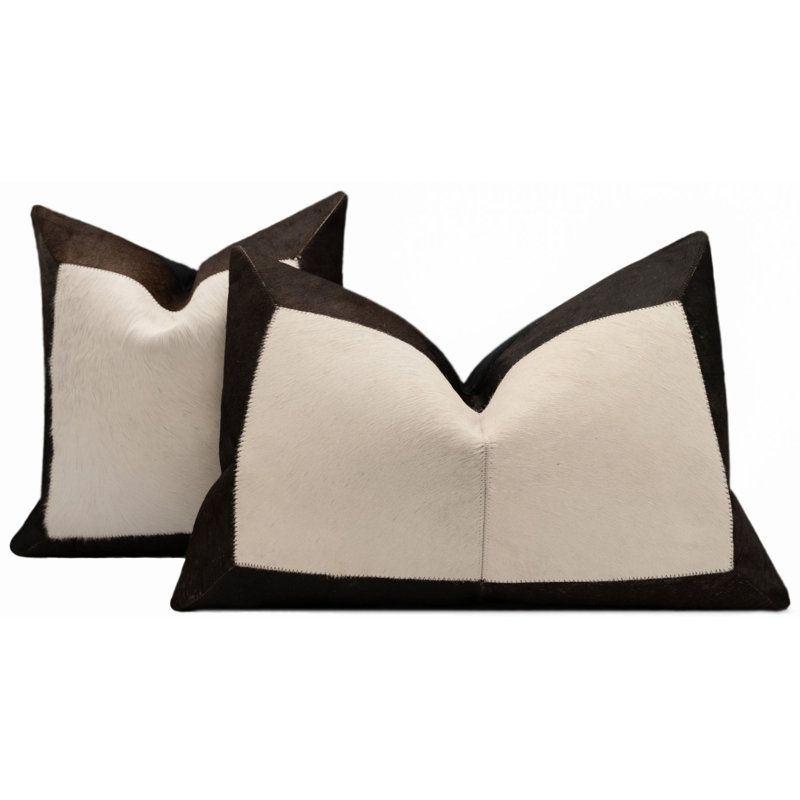 Coussins décoratifs en cuir de vache Canvello