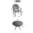 5-Piece Set Of Cast Aluminum Patio Furniture With Black Frame And Seat Cushions-345097985