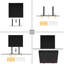 Ensemble de 3 tablettes murales flottantes minimalistes modernes-1432901927