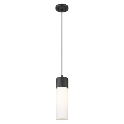 Downtown Urban - Bolivar - 1 Light 5 inch" Cord Hung Pendant with 7" Shade - Polished Nickel Finish - Seedy Shade