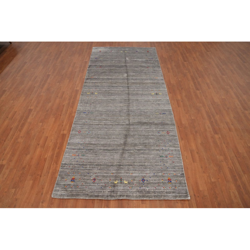 Tapis tribal fabriqué à la main de style Gabbeh 5 x 12