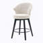 Ensemble de 2 tabourets de bar pivotants à hauteur de comptoir, chaises rembourrées en chenille avec large dossier pour bar, îlot de cuisine, salle à manger, blanc-1859478895