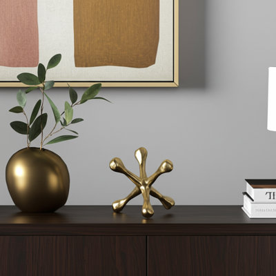 Modern Abstract Aluminum Decorative Object - Unique Geometric Metal Accent Sculpture for Contemporary Decor