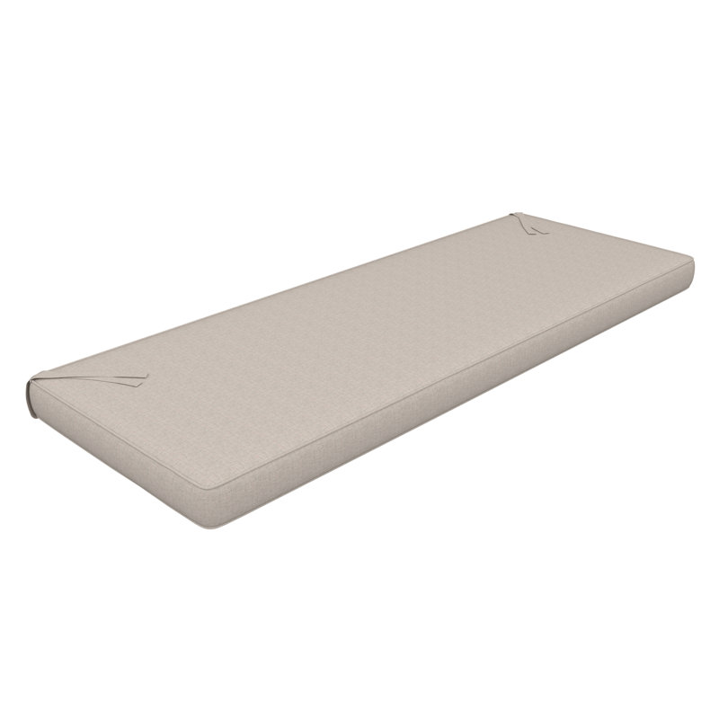 Sunbrella® Outdoor Bench Seat Cushion, 48" W x 18" D, Cast Silver