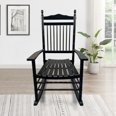 Fauteuil à bascule pour adulte balcon noir - fauteuil