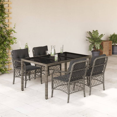 Red Barrel Studio® Bistro Set With Cushions Poly Rattan