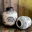 Vase de table beige 17,7 po