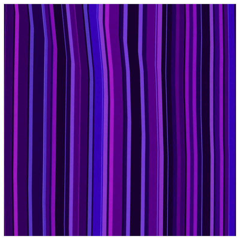 Rideau de douche mauve à rayures - motif de salle de bain moderne, L 70 po x H 93 po