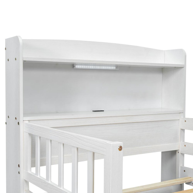 Lit plateforme simple (blanc)