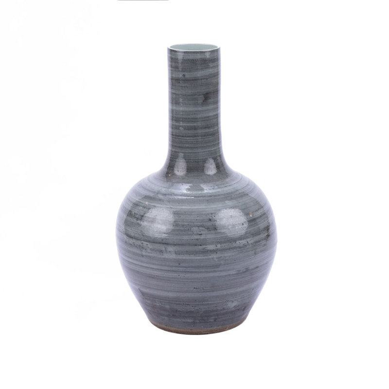 Handmade Floor Vase, Iron Gray