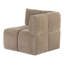 Canapé modulaire en tissu taupe Marisol