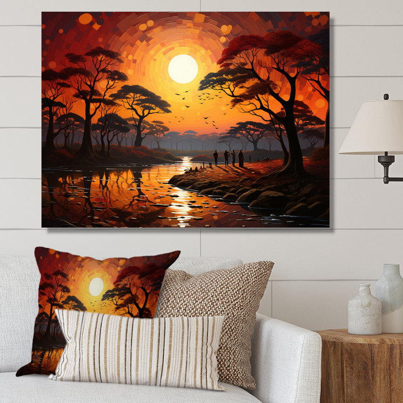 African Savannah Serenade V sur toile, H 30 po x l 40 po x P 1,5 po, Toile tendue