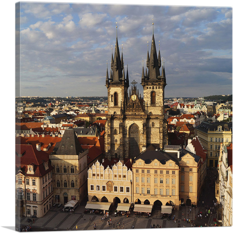 Reproduction de photo sur toile tendue, Prague République Tchéque, Prague, H 12 po x l 12 po x P 1,5 po