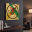«Circles In A Circle» par Wassily Kandinsky, art mural en métal doré, 12 po x 12 po-2054769307