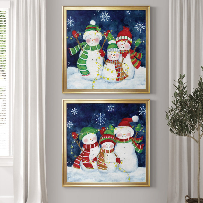 Festive Lights I - ensemble de 2 reproductions d'art encadrées, Pas de tapis, H 26,5 po x l 53 po x P 1,5 po