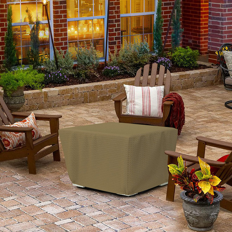 Heavy Duty Multipurpose Outdoor Square Fire Pit Cover, Durable & UV Resistant Patio Waterproof Cover Suitable For LAUREAN AEGEAN  Belle