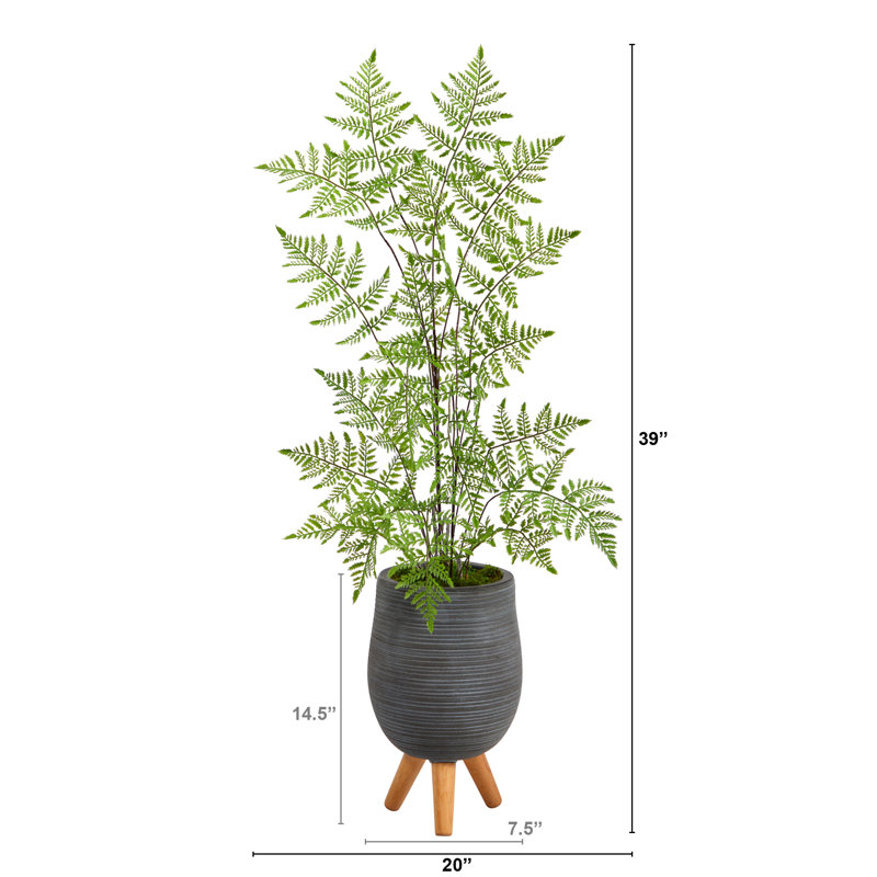 Fougère artificielle 39 po en pot