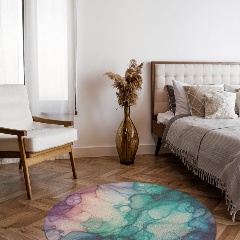 Tapis tressé Ethereal, Rond 5 pi